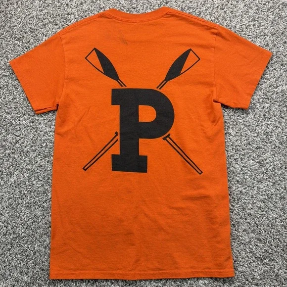 Princeton Tigers Rowing Crew Tee Shirt Mens Size Small Orange - Picture 6 of 7